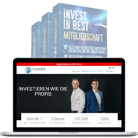 Screenshot der Referenz-Website von INVEST in BEST, einer Online-Akademie für Finanzen
