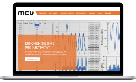 Screenshot der Referenz-Website von MCU GmbH (TYPO3)