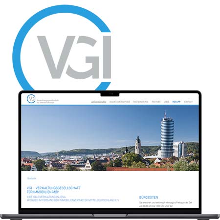 Screenshot der Referenz-Website der VGI Verwaltungsgesellschaft für Immobilien