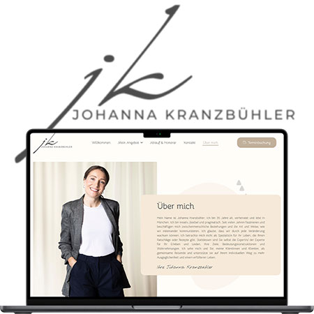 Screenshot der WordPress-Website der Praxis Kranzbühler