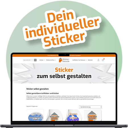 Screenshot der Onlineshop-Referenz sticker-haus.de